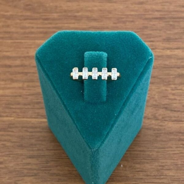 Xuping Numaralı 5 Dikdörtgen Taş Yüzük