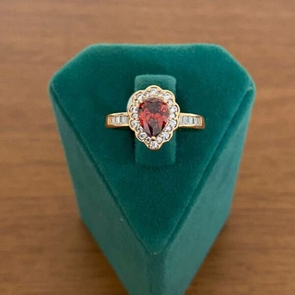 xuping numaralı damla taşlı kırmızı yüzük