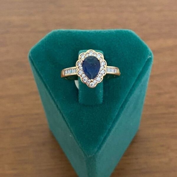 xuping numaralı damla taşlı lacivert yüzük