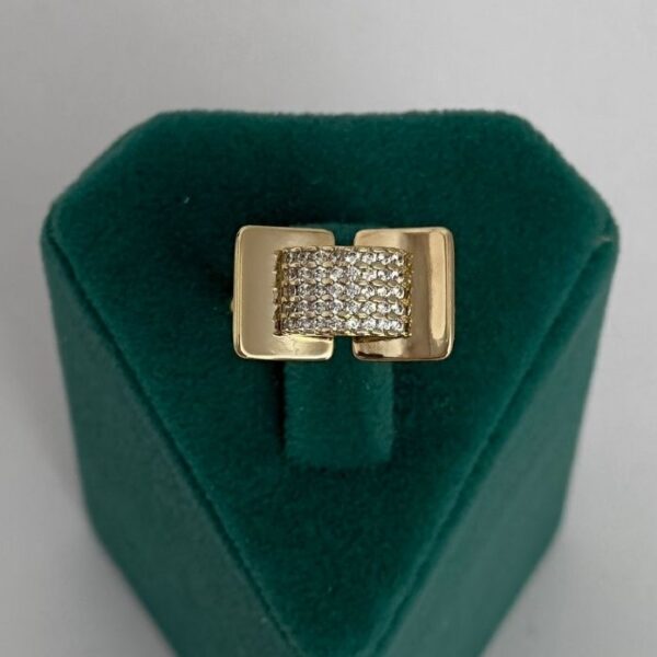 Xuping Numaralı Dikdörtgen Plaka Taşlı Yüzük