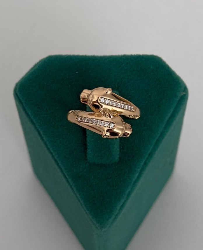 XYUNUMARALIIKIIKAPLANKAFASIUSTUTASLIR-1.jpg Xuping Numaralı 2 Kaplan Kafası Taşlı Yüzük - Görsel 1