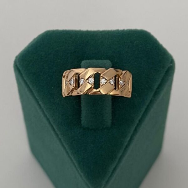 Xuping Numaralı Kalın Zincir Taşlı Yüzük