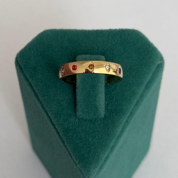 Xuping Numaralı Nokta Renkli Taş Yüzük