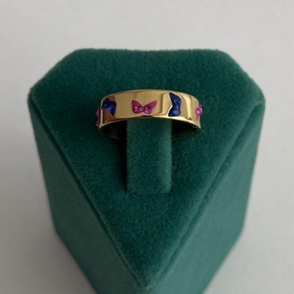 Xuping Numaralı Renkli Kelebek Taşlı Yüzük