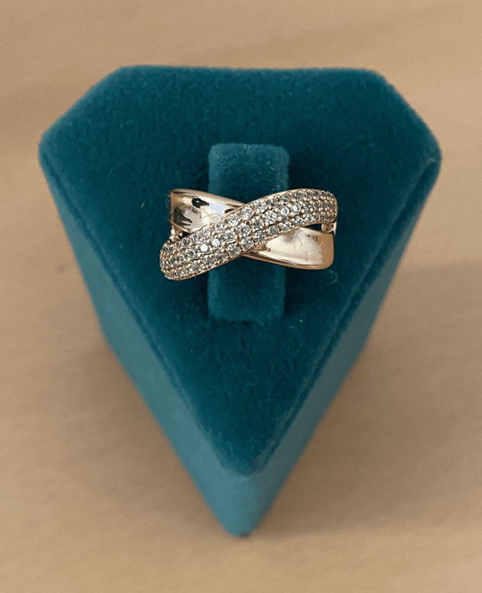 XYUNUMARALISONSUZLUKTASLIR.png Xuping Numaralı Çapraz Taşlı Yüzük - Görsel 1