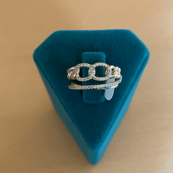 Xupıng Numaralı Taşlı Zincir Yüzük